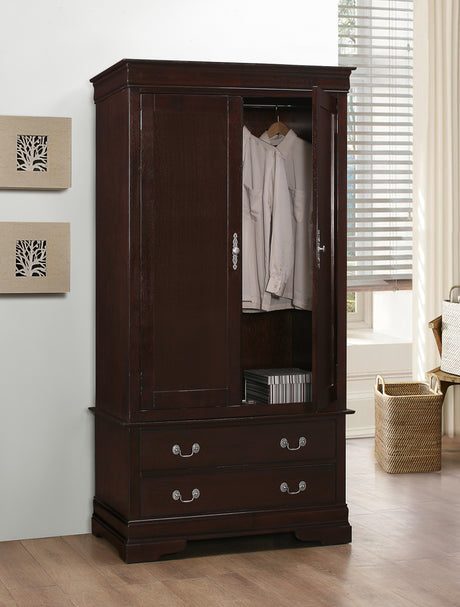 Elegant Cappuccino Storage Armoire - sold by Home Elegance USA