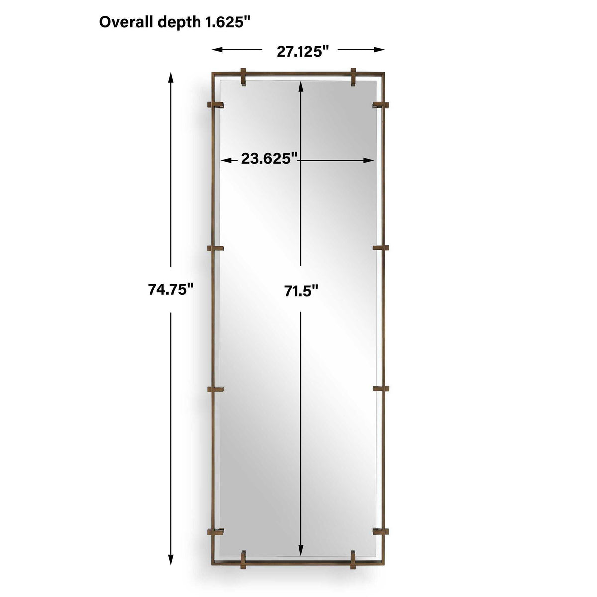 Hann Full Length Mirror - Bronze by Uttermost - View 7