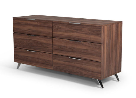 Queen Brooklyn - Italian Modern Walnut Bed Set