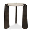 Talud Modern Marble Side Table Bronze / Gray - Dark Brown / Beige by Uttermost - View 1