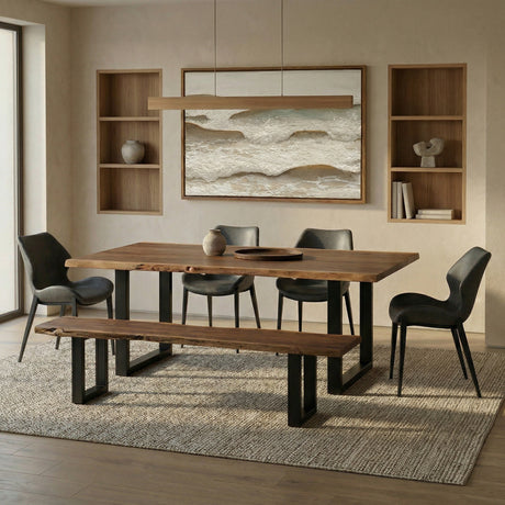 Taylor Large 87" Modern Live Edge Wood Dining Table - View Image 1