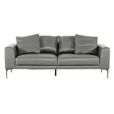 Divani Casa Jacoba - Modern Dark Grey Leather Sofa