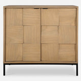 Lorenzo Geometric 2 Door Cabinet - Light Brown by Uttermost - View 2