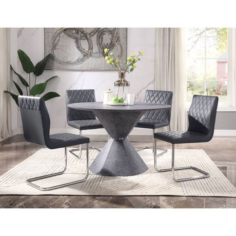 Ansonia Dining Table 77830 Faux Concrete | Acme - 77830 - Home Elegance USA - 3