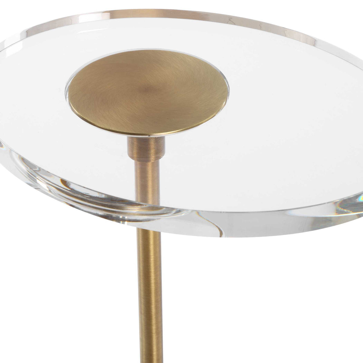 Kaufman Crystal Accent Table Black / Brass - Black / Gold by Uttermost - View 8