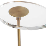 Kaufman Crystal Accent Table Black / Brass - Black / Gold by Uttermost - View 8