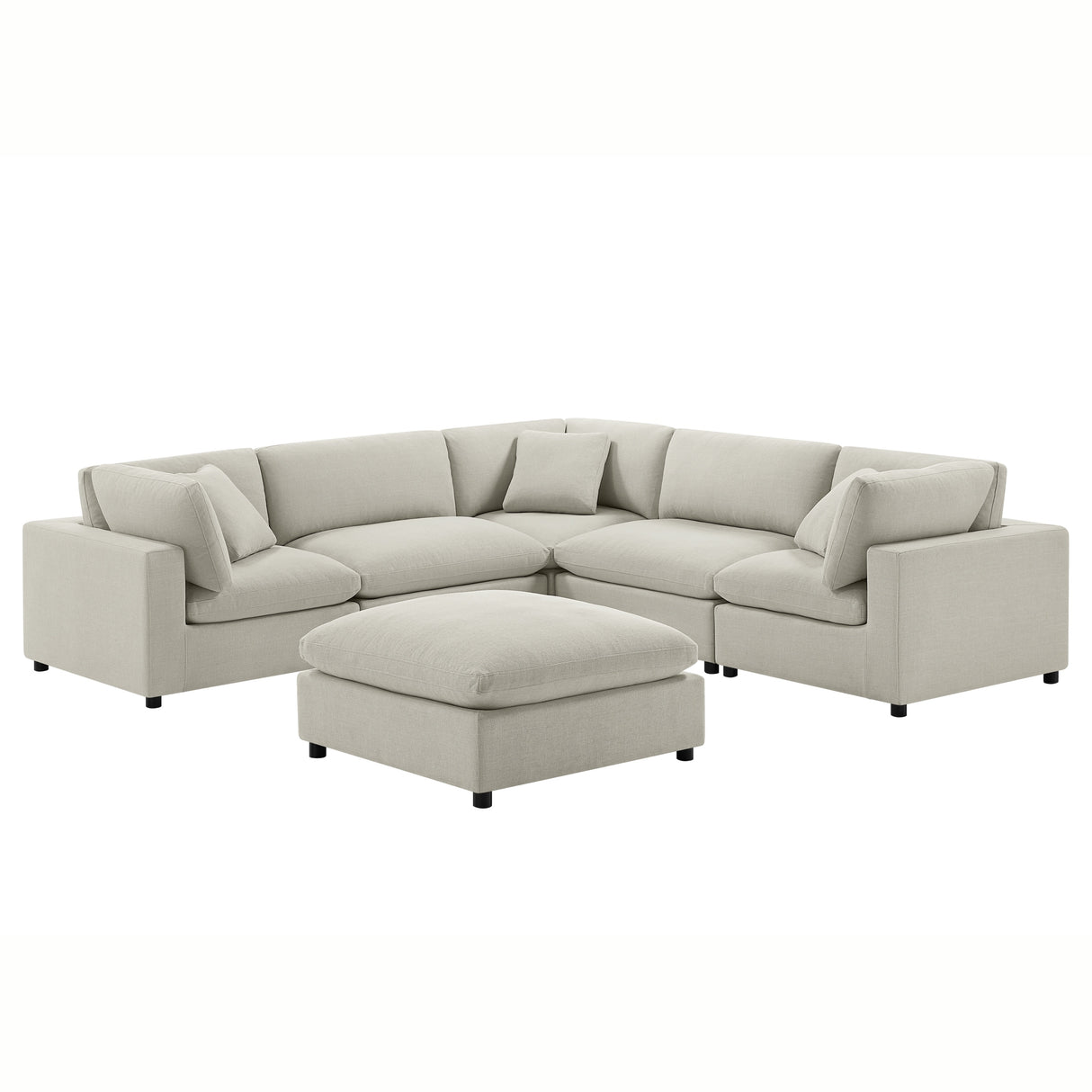 Cassandra Modular 6-Piece Sectional in Beige