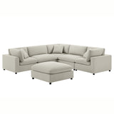 Cassandra Modular 6-Piece Sectional in Beige