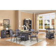 Cargo Dining Table 77900 Antique Walnut & Gunmetal Finish | Acme | Home Elegance USA