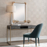 Taja Modern Writing Desk - Dark Gray / Dark Brown by Uttermost - View 3