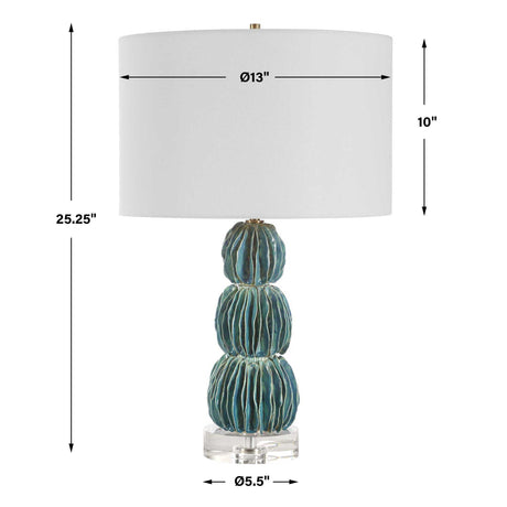 Bonaire Table Lamp - Blue by Uttermost - View 7