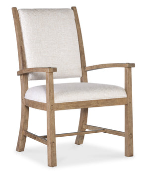 Vineyard Row Post Back Upholstered Arm Chair (Set of 2) Beige / Light Brown - Light Brown / Beige by Hooker Furniture - View 1