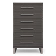 Modrest Splendor - Grey High Gloss Slatted Chest