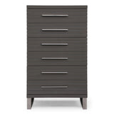 Modrest Splendor - Grey High Gloss Slatted Chest
