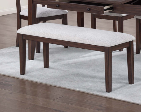Contemporary Style 6pc Dining Set Walnut Dining Table w Storage Ladder Back 4x Side Chairs Bench Dining Room - sold by Home Elegance USA
