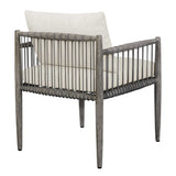 Borneo Outdoor Dining Chair - White / Dark Gray by Uttermost - View 9