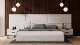 Nova Domus Marbella Italian Modern White Marble Bed Set Vgacmarbella-Set-Wht