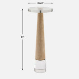 Niari Travertine Drink Table - Light Brown by Uttermost - View 5