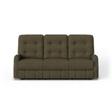 Devon Transitional Fabric Power Reclining Sofa With Nailhead Trim | Flexsteel