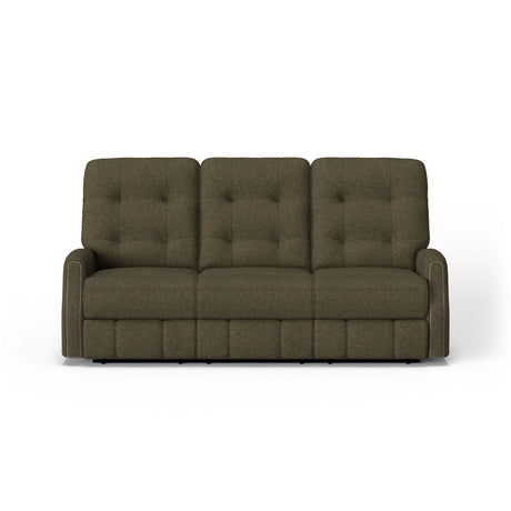 Devon Transitional Fabric Power Reclining Sofa With Nailhead Trim | Flexsteel