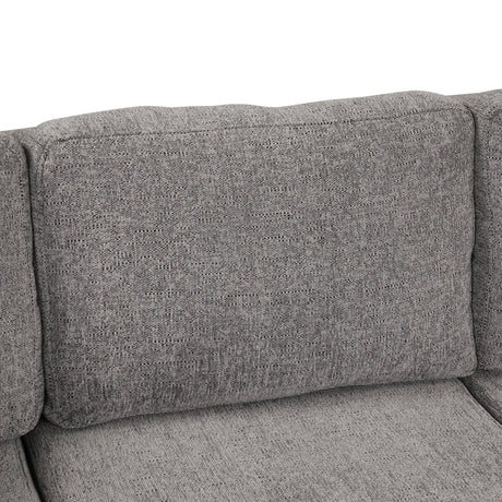 U-shaped Sectional Sofa Pull out Sofa Bed with USB Ports, Power Sockets, Storage Chaise, Light Gray Chenille, 108.6' - sold by Home Elegance USA