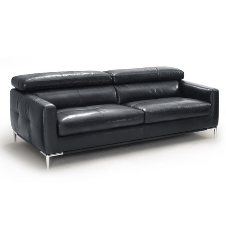 Divani Casa Natalia Modern Black Leather Sofa Vgkk1281X-Blk-S