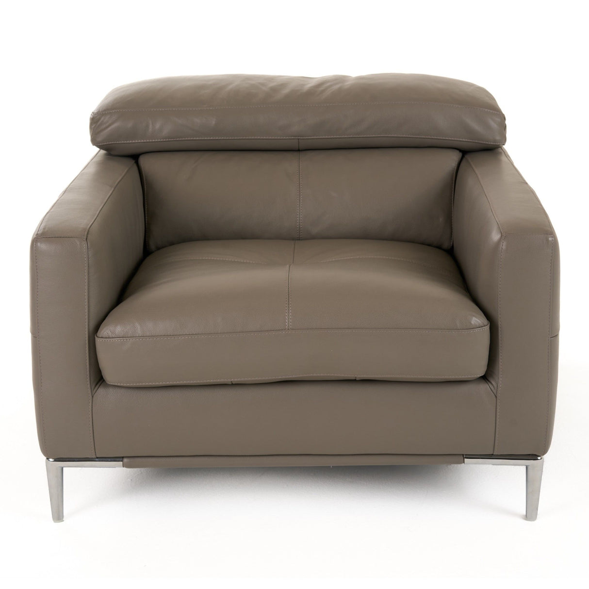 Divani Casa Natalia Modern Dark Grey Leather Chair Vgkk1281X-Dkgry-Ch