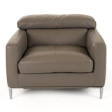 Divani Casa Natalia Modern Dark Grey Leather Chair Vgkk1281X-Dkgry-Ch
