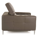 Divani Casa Natalia Modern Dark Grey Leather Chair Vgkk1281X-Dkgry-Ch