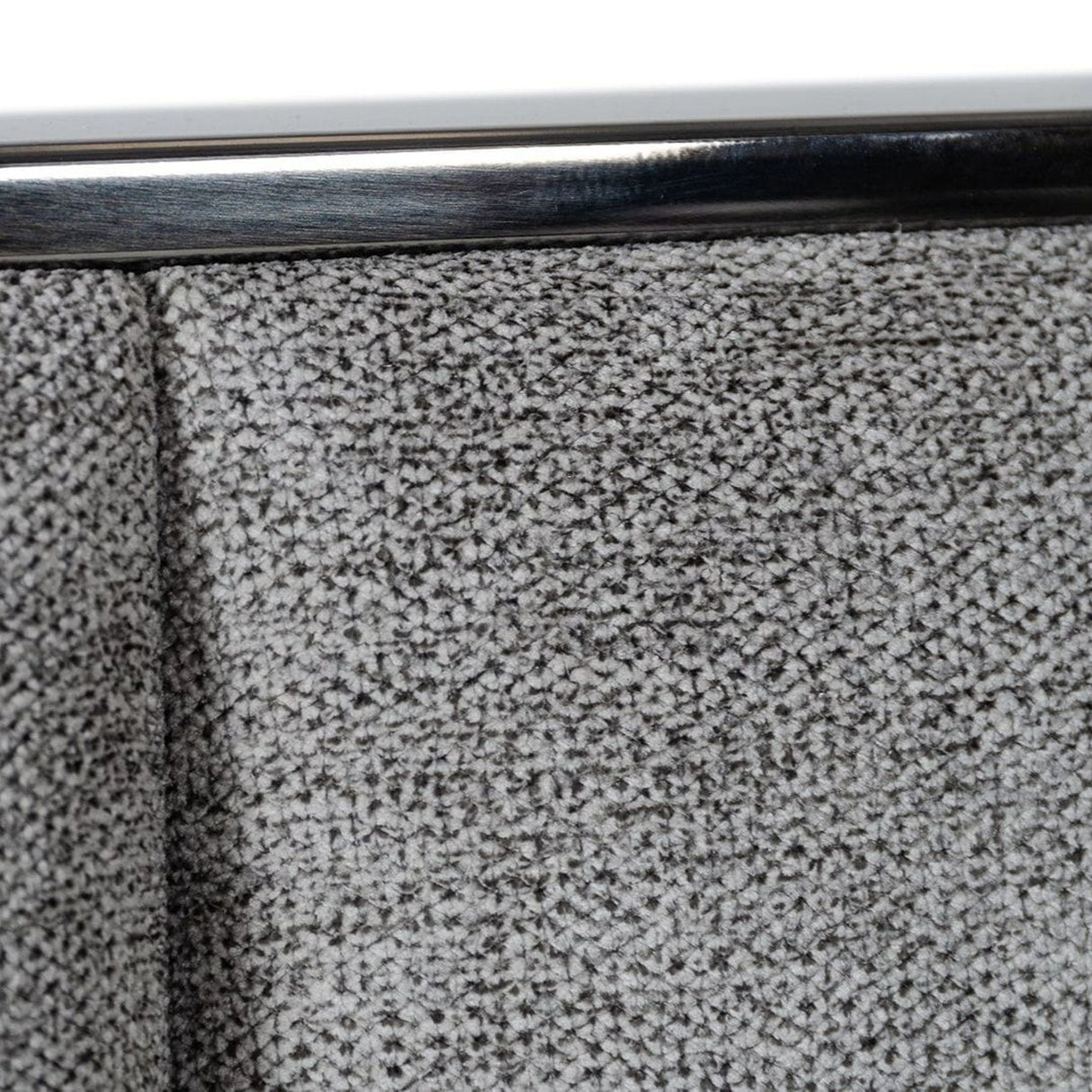 Queen Buckley - Modern Grey & Black Stainless Steel Bed w/ Nightstands