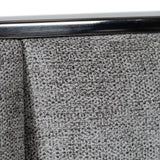 Queen Buckley - Modern Grey & Black Stainless Steel Bed w/ Nightstands