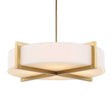 Cresson 4 Light Drum Pendant White / Gold - Gold / White by Uttermost - View 1