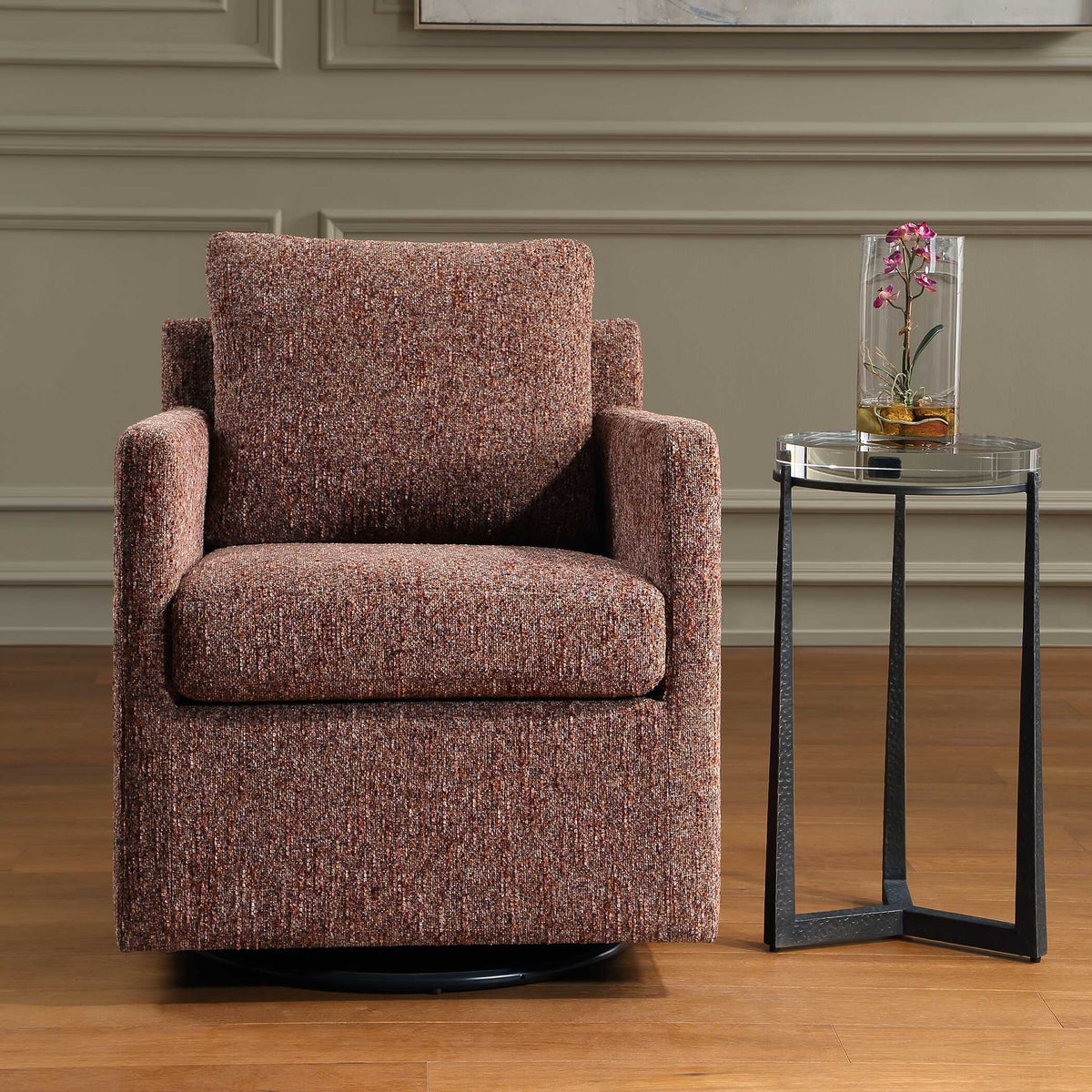 Tisdell Swivel/Glider Canyon - Red by Uttermost - View 3