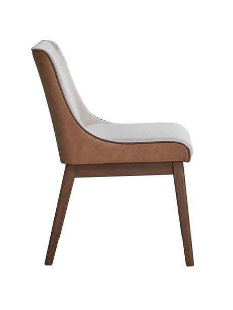 Modern Contemporary Walnut Finish 5pc Dining Set Rectangle Table and 4x Wingback Side Chairs Retro Style Dining Furniture - sold by Home Elegance USA