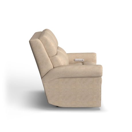 Bernard Power Fabric Reclining Loveseat With Power Headrest & Lumbar | Flexsteel