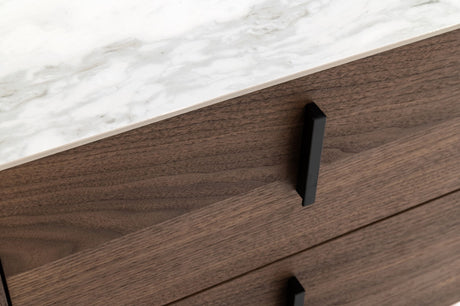 Modrest Chelton - Contemporary White Ceramic & Walnut Dresser | VIG - Home Elegance USA