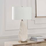 Palm Leaf Table Lamp - White by Uttermost - View 4
