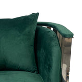 Green and Silver Sofa Chair - Home Elegance USA