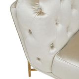Stella - Transitional Beige Velvet Sofa Set - View Image 1
