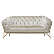 Stella - Transitional Beige Velvet Loveseat - View Image 1