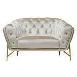 Stella - Transitional Beige Velvet Sofa Set - View Image 1
