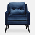 O'Brien Velvet Armchair - Blue / Black by Uttermost - View 1