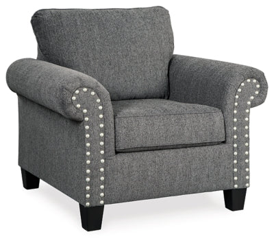 Ashley Charcoal Agleno Chair - Chenille