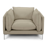 Divani Casa Harvest - Modern Taupe Full Leather Chair