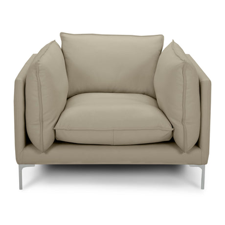 Divani Casa Harvest - Modern Taupe Full Leather Chair