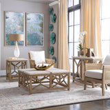 Catali Stone Console Table Ivory - Light Brown by Uttermost - View 2