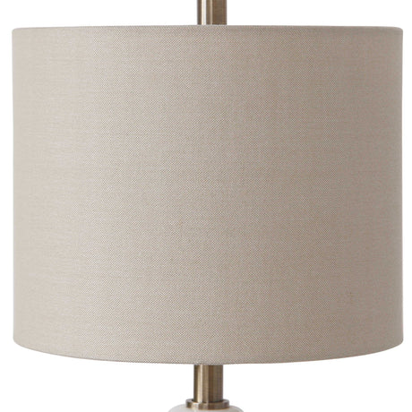 Natania Plated Buffet Lamp Brass - Yellow / Beige by Uttermost - View 6