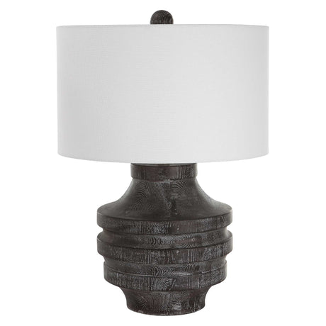 Timber Table Lamp - Dark Gray by Uttermost - View 4