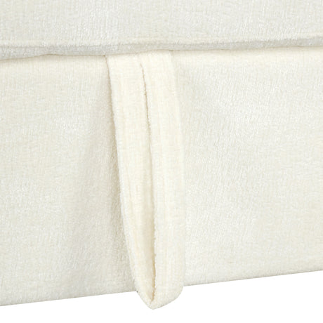 120.5' L-shaped Convertible Sofa Bed Modular Sectional Sofa Reversible Sleeper with Pull-Out Bed, Cup Holders, and Ample Storage Space for Living Room(Old SKU:N719S001940K), White - sold by Home Elegance USA