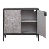 Laurentia 2 Door Accent Cabinet Black & Silver - Black / Silver by Uttermost - View 5
